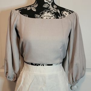 Small Crop Top NWOT - Light Gray